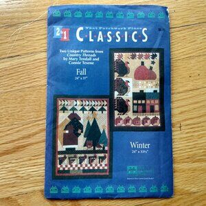 Vintage Wall Quilts Sewing Pattern Quilted Winter and Fall Decorations